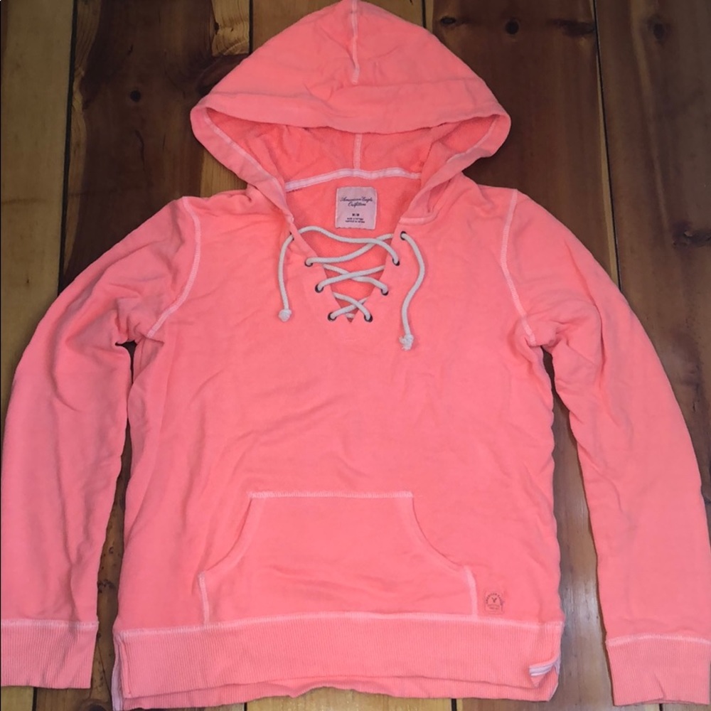 Peach/Orange Hooded Sweatshirt